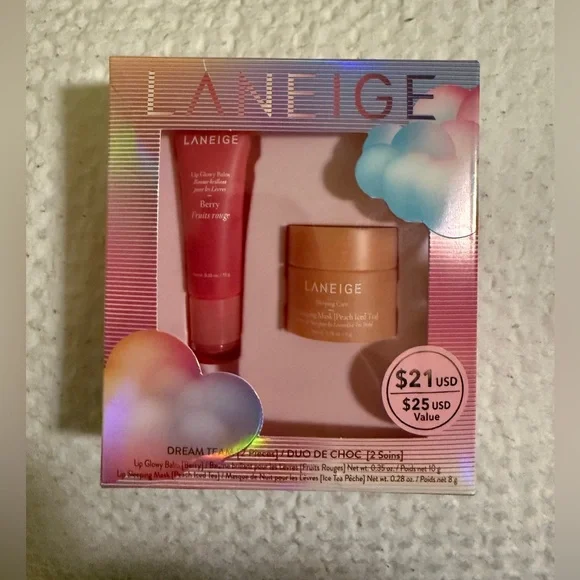 LANEIGE Dreamy Lip mask & balm Duo - Berry and Peach - Picture 1 of 2